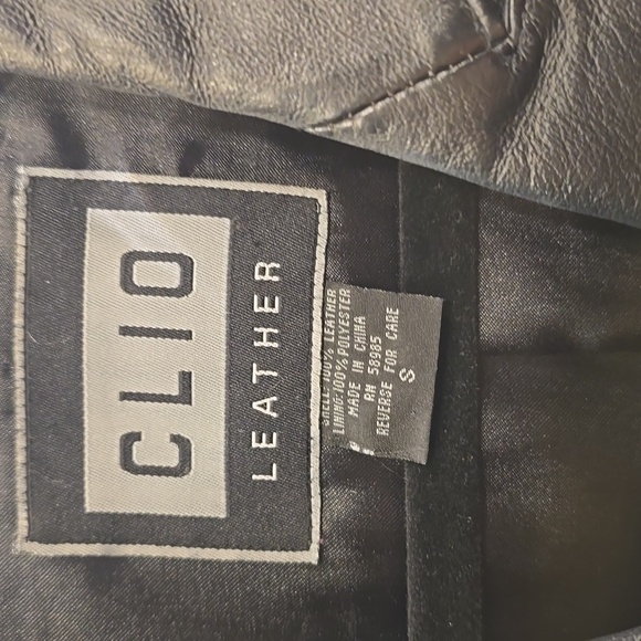 Clio Black Leather Jacket - Picture 2 of 14